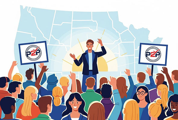 Digital dashboard display showing quantifiable metrics like volunteer sign-ups and persuasion scores.