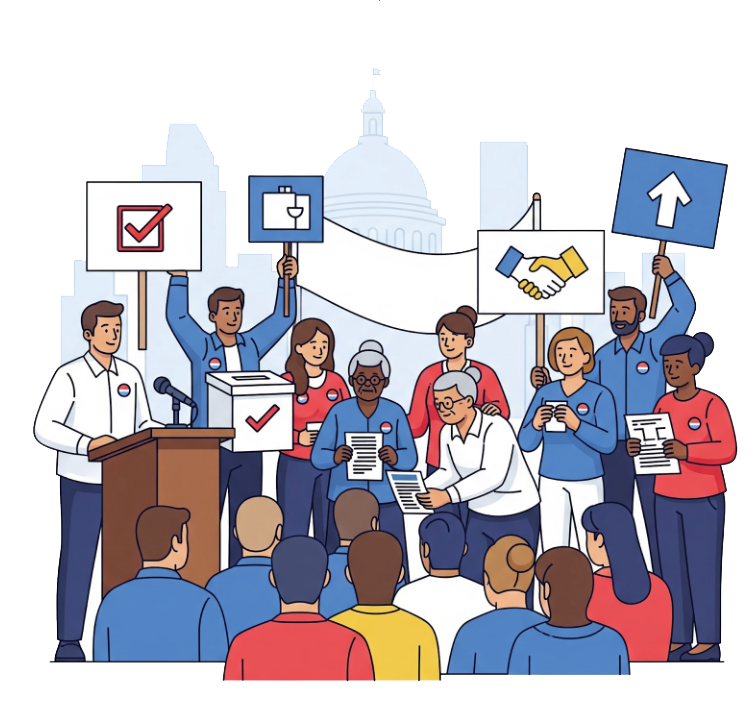 Image of a team collaborating on a campaign activation strategy.