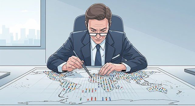 A team planning campaign mobilization on a large screen.